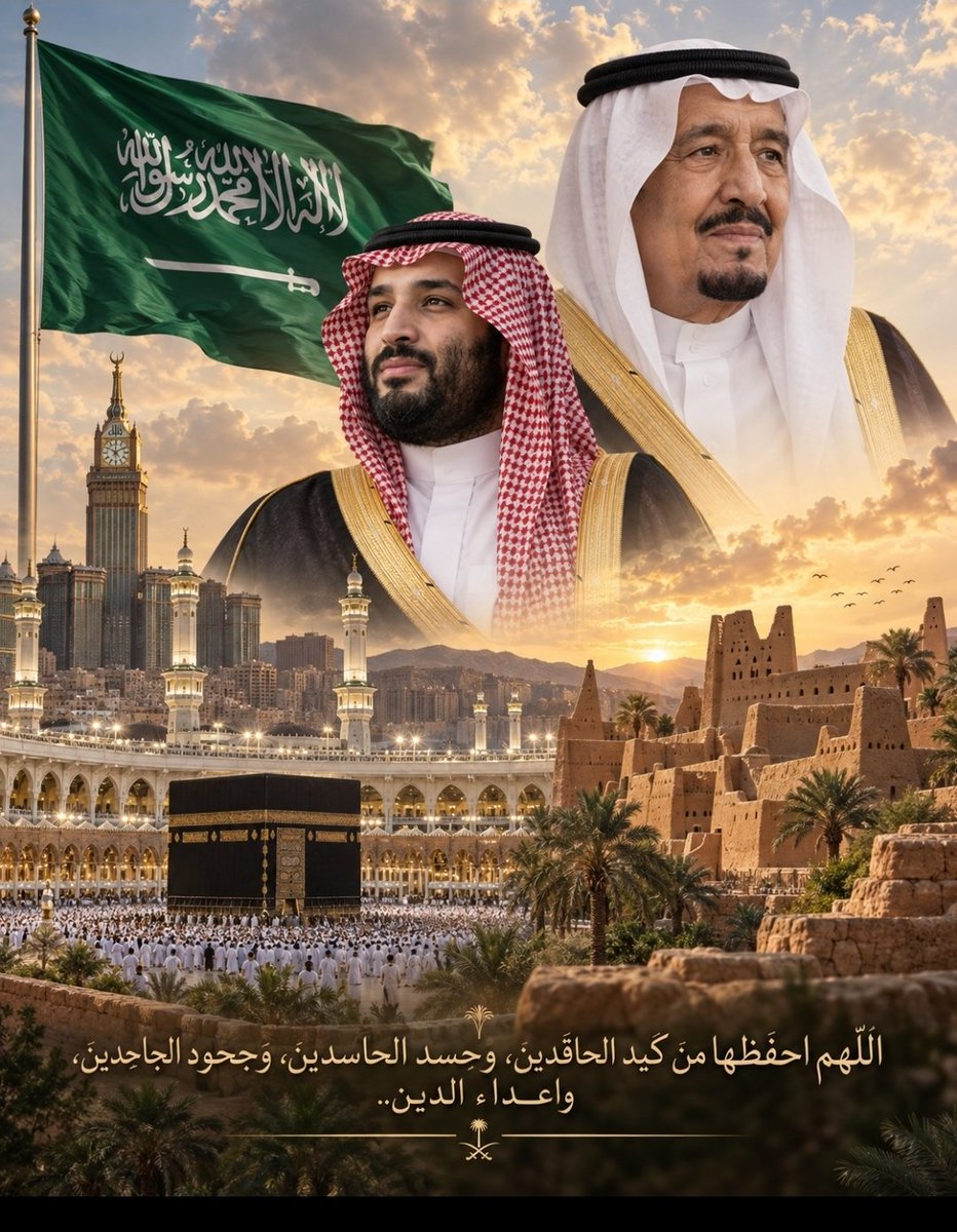 AlmulhemMansour's tweet photo. اللهم زد المملكة العربية السعودية، قيادةً وشعباً، عزّاً ورفعةً وتمكيناً، وأدم عليها أمنها واستقرارها ورخاءها.

اللهم احفظها من كيد الحاقدين، وحسد الحاسدين، وجحود الجاحدين، وأعداء الدين، وردّ عنها كل سوء، واجعل من أراد بها شرّاً مشغولاً بنفسه، مردود الكيد، خائب المسعى.

اللهم احفظ قيادتها، وأعزّ شعبها، وبارك في أرضها وخيراتها، واجعلها شامخةً عزيزةً آمنةً مطمئنةً ما تعاقب الليل والنهار.

اللهم آمين. 🤲🇸🇦