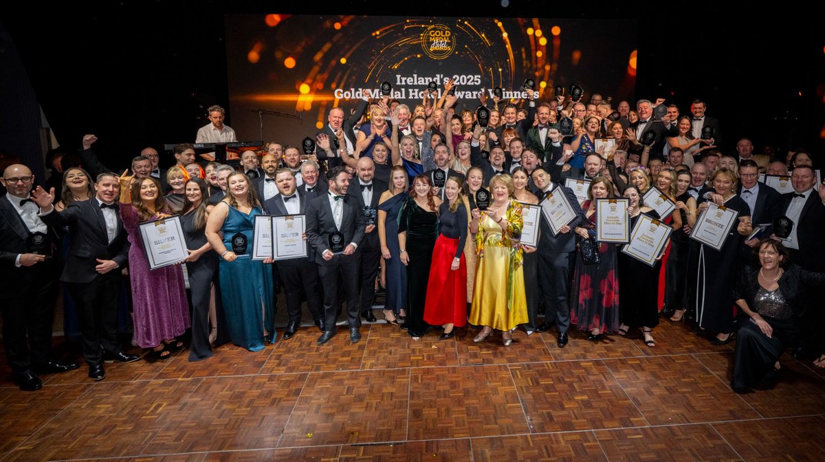 HC_Review's tweet photo. Reliving the magic of our 2025 Gold Medal Hotel Awards! 🌟 2026 submissions are open, and the standard is soaring.

Join us Jan 26, 2027 at The Galmont Hotel, Galway, hosted by Anton Savage to crown the next champions! 🍾

#GMA2026 https://t.co/IevOqWtfhU