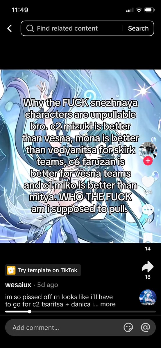 c6r5danica's tweet photo. during natlan and nod-krai you all complained that the game was forcing you to pull. now you can pull the characters you like and not worry about the endgame and it's somehow a problem? https://t.co/rqFyJ7MWcY