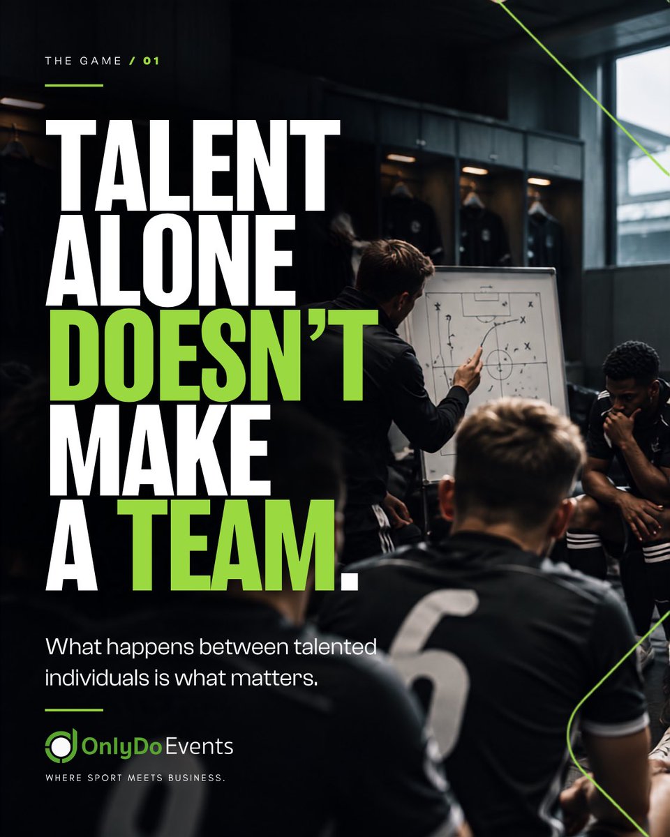 onlydoevents's tweet photo. You can hire the best people and still build the wrong team.

Talent doesn’t create trust, role clarity or accountability.

Elite sport proves it constantly. Business does too.

Talent can change the game.

The right team can change the season.

#TheGame #Leadership #BusinessTips https://t.co/cxG2K7sbsr