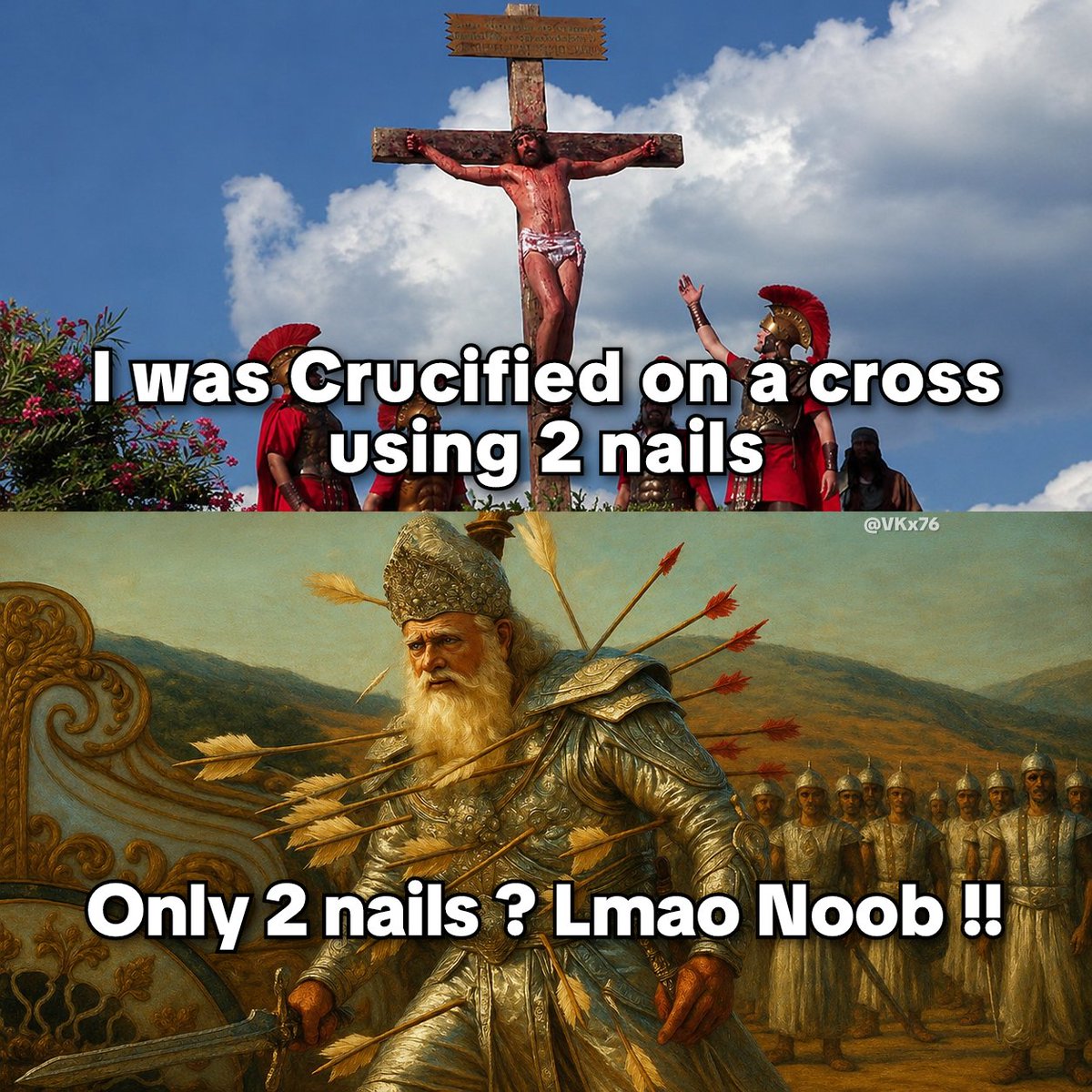 VKx76's tweet photo. Forget Lord Vishnu your Jesus ain’t even close to Bhishma Pitamah. https://t.co/Hi4XBP32zq