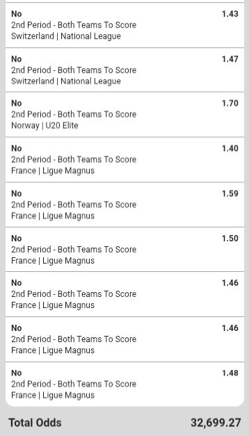 Given19911's tweet photo. American football totals 
💥BW72724DF3💥

Basketball Totals 
💥BW72725C0B💥

Volleyball 1st Half odd/even totals 
💥BW727266A5💥

Ice hockey 2nd period btts-yes 
💥BW7272B2D1💥 https://t.co/injSV0IlT8