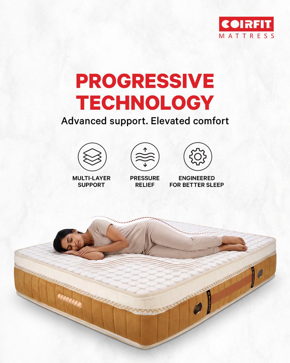 coirfit's tweet photo. Elevate your sleep experience with the i-ORTHO Mattress by Coirfit. 

https://t.co/BJYlyNm3Qc

#Coirfit #iORTHO #OrthoMattress #OrthopedicMattress #OrthopedicSupport #BackSupport #SpineSupport #MattressIndia #MattressUpgrade #SleepComfort https://t.co/wylc9DsNbT