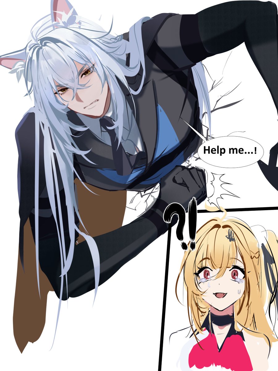 lifillu's tweet photo. Severian 
Stuck in wall https://t.co/tvhg8EaGUe