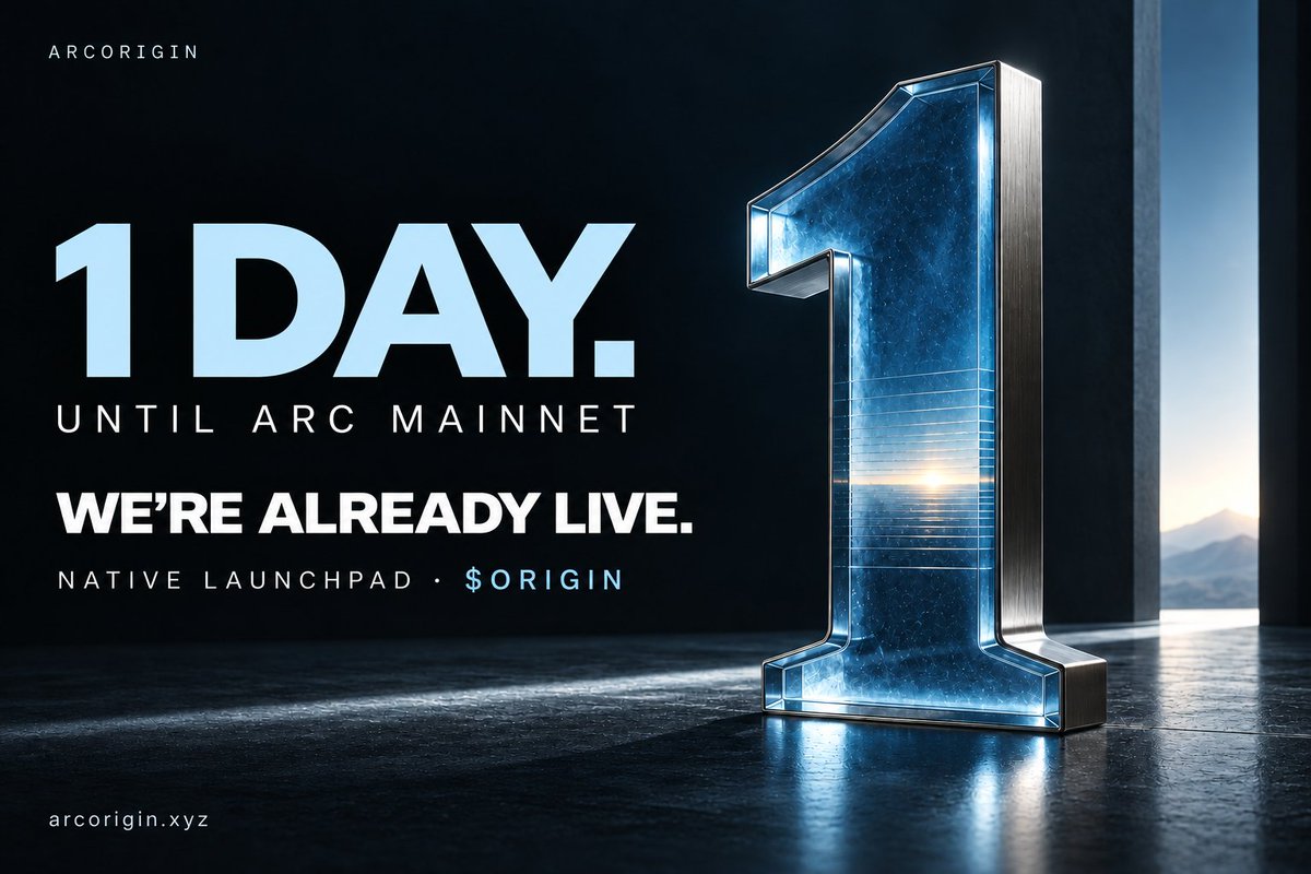 ArcOrigin_'s tweet photo. 1 day until @arc mainnet.
Zero days until you can use ArcOrigin.
Launch a token. Trade native markets. Track the protocol onchain.
Our platform is live. Our token is $ORIGIN.
What will you launch?
https://t.co/eCEsXOhCa6 https://t.co/GGrFy4iN35