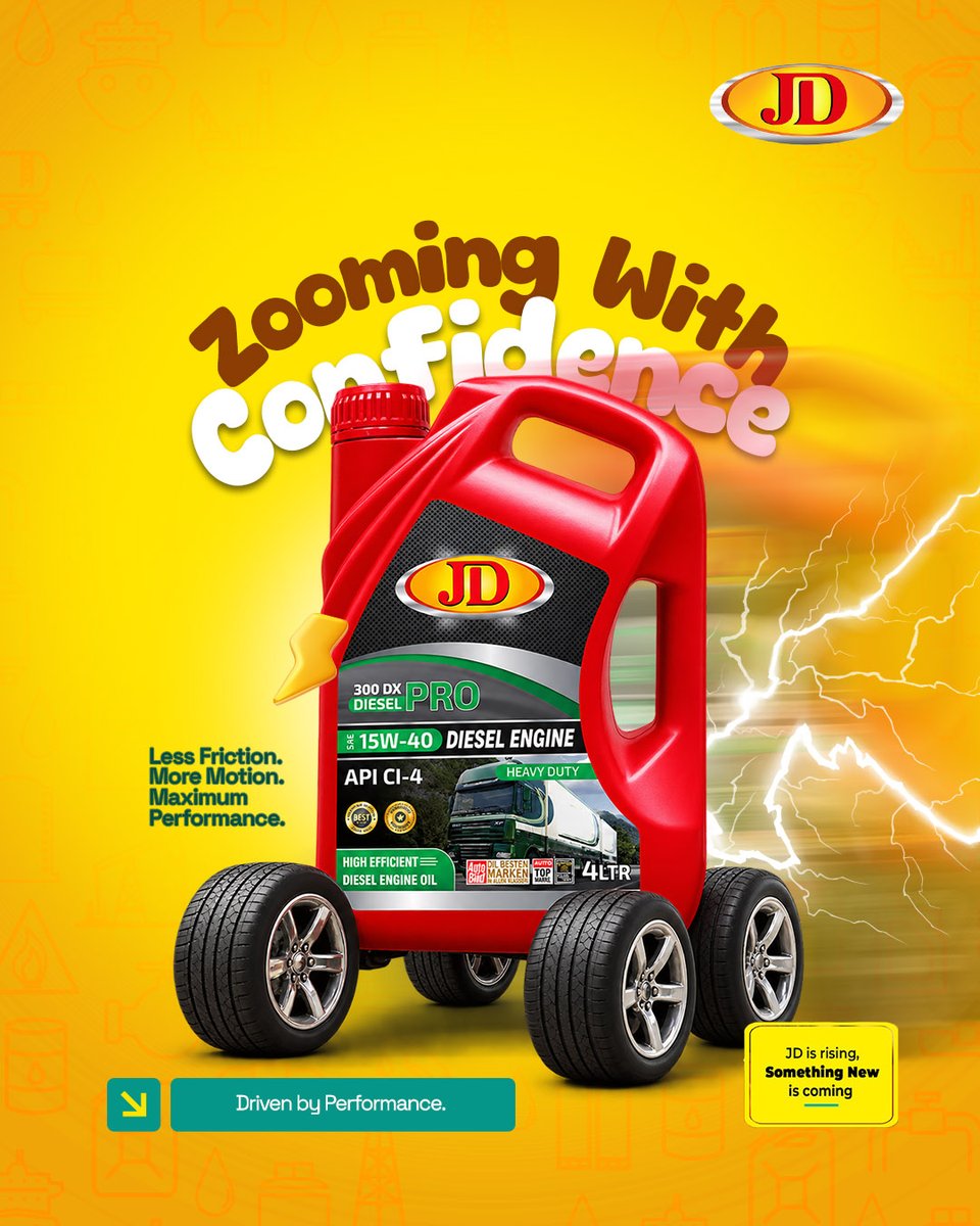 JDLinkOil's tweet photo. Power your journey. Protect your engine. Keep moving with confidence. Zoom with confidence. Drive with JD.
#JDLubricants #ZoomWithConfidence #DrivenByPerformance #EngineProtection #FuelTheJourney #AutomotivePerformance #KeepMoving #DieselEngine #HeavyDuty #RoadPower https://t.co/4O2YRF3im9