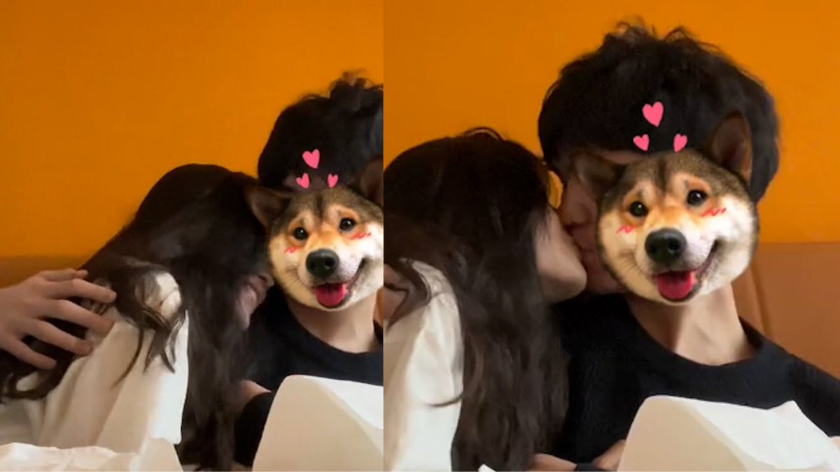 DSimonM's tweet photo. Just accidentally bit my boyfriend’s cheek while we were sharing a popsicle. He’s pouting but still holds the stick for me. What a dork https://t.co/n1Qgz28zR0