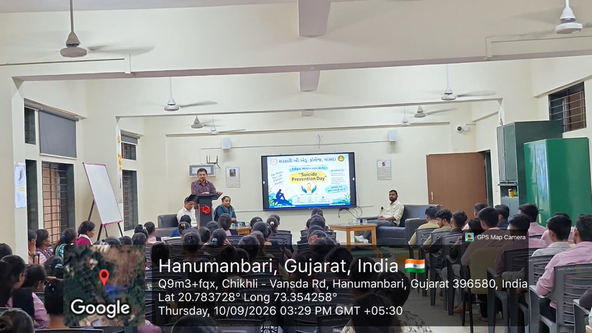 gbedvansda's tweet photo. 💚 Suicide Prevention Day Awareness Programme

Government B.Ed. College, Vansda observed Suicide Prevention Day with the aim of promoting awareness, emotional well-being, and the importance of seeking support during difficult times. https://t.co/budDthSY33