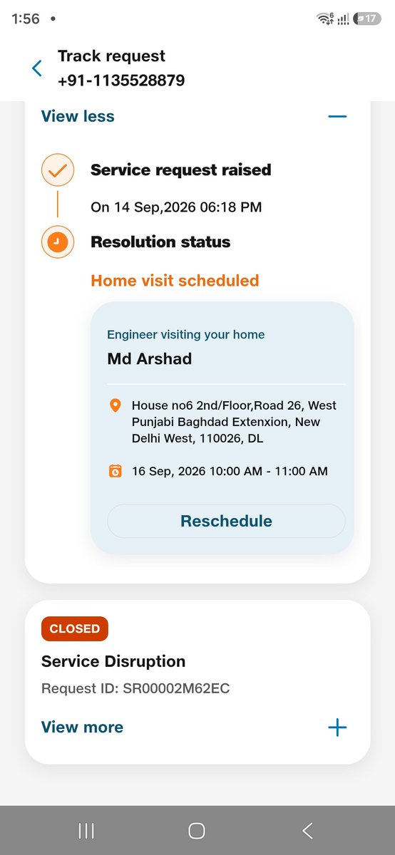 KAMALAR26821901's tweet photo. @JioCare You keep saying “earliest resolution”, but the issue is still unresolved since 14 Sept. Please stop rescheduling and fix my internet now. SR: SR0000205X6W https://t.co/QbkHYNteLj