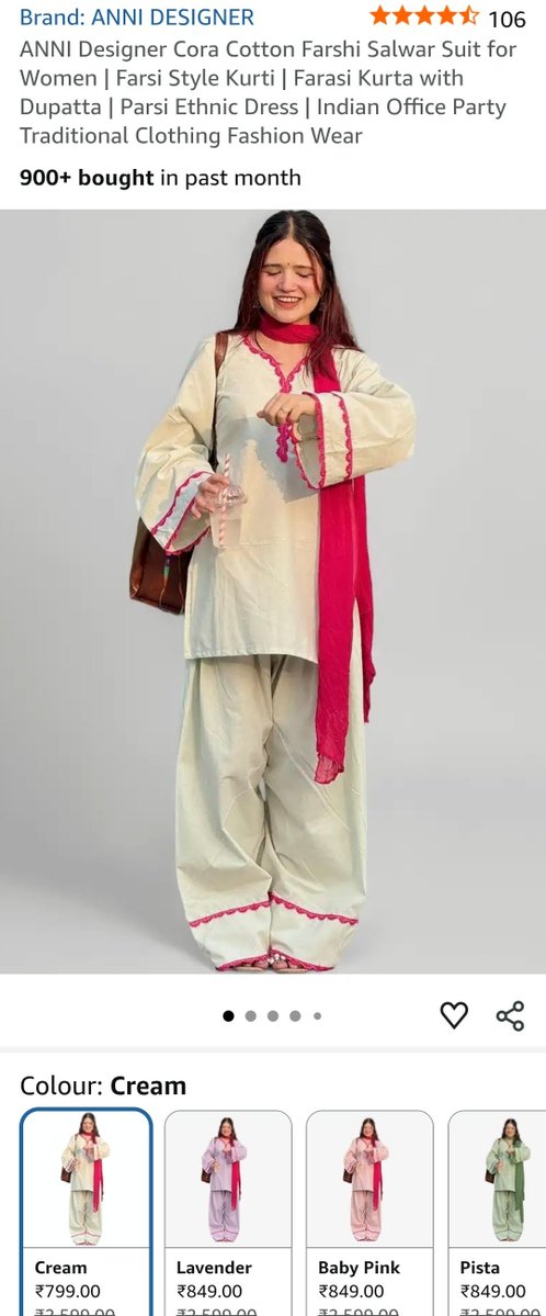 qualityhubfinds's tweet photo. ANNI Designer Cora Cotton Farshi Salwar Suit for Women | Farsi Style Kurti | Farasi Kurta with Dupatta | Parsi Ethnic Dress | Indian Office Party Traditional Clothing Fashion Wear
Rs. 799
https://t.co/aawNeGCLLr

.
#AmazonFinds #amazondeals #Women #WomensFashion #salwarsuit https://t.co/e4J7FBqGA3