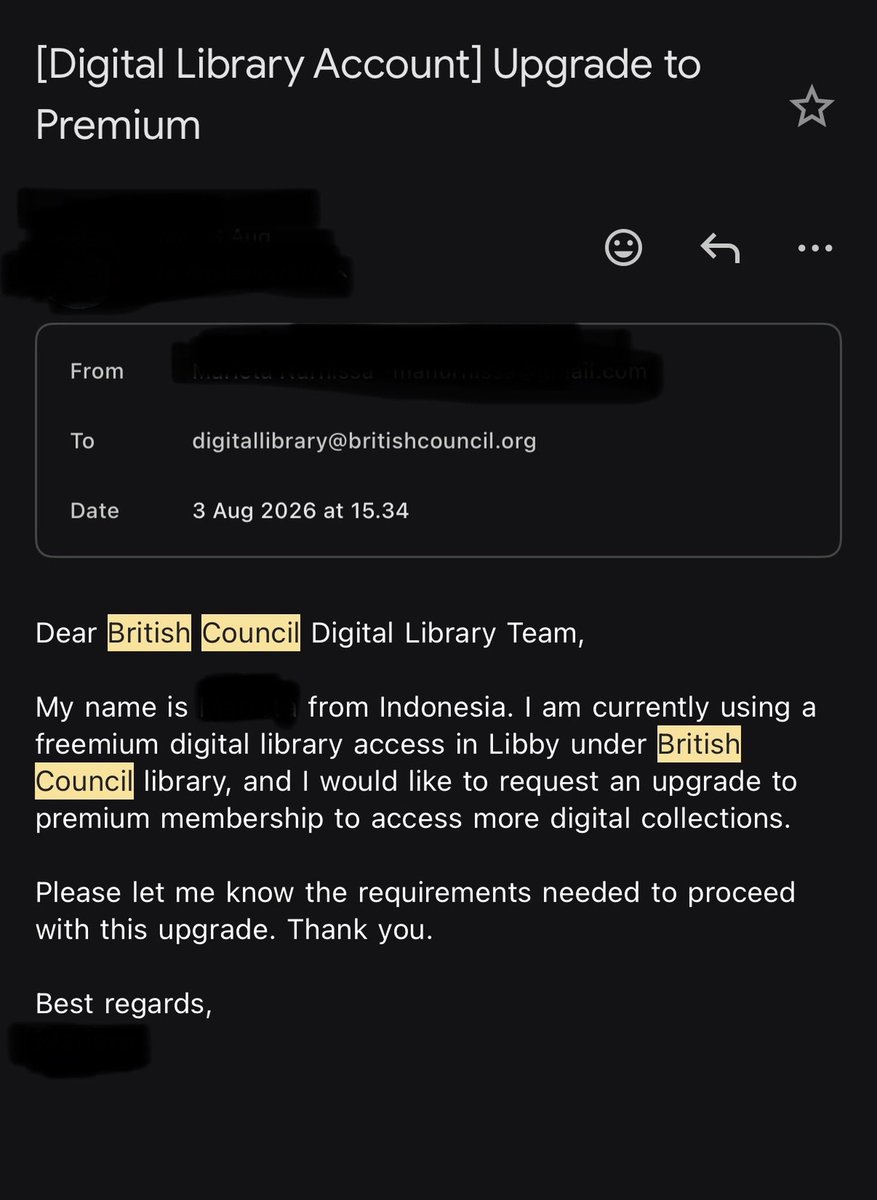miniscalico's tweet photo. psa: british council sedang buka freemium membership sampai tanggal 31 maret 2027. silakan daftar di https://t.co/LYwj6bTTLi. 

akses memang terbatas, tapi stlh verified silakan kirim email ke digitallibrary @ britishcouncil (.) org untuk upgrade ke premium. all free of charge. https://t.co/1ri2a3bE9j