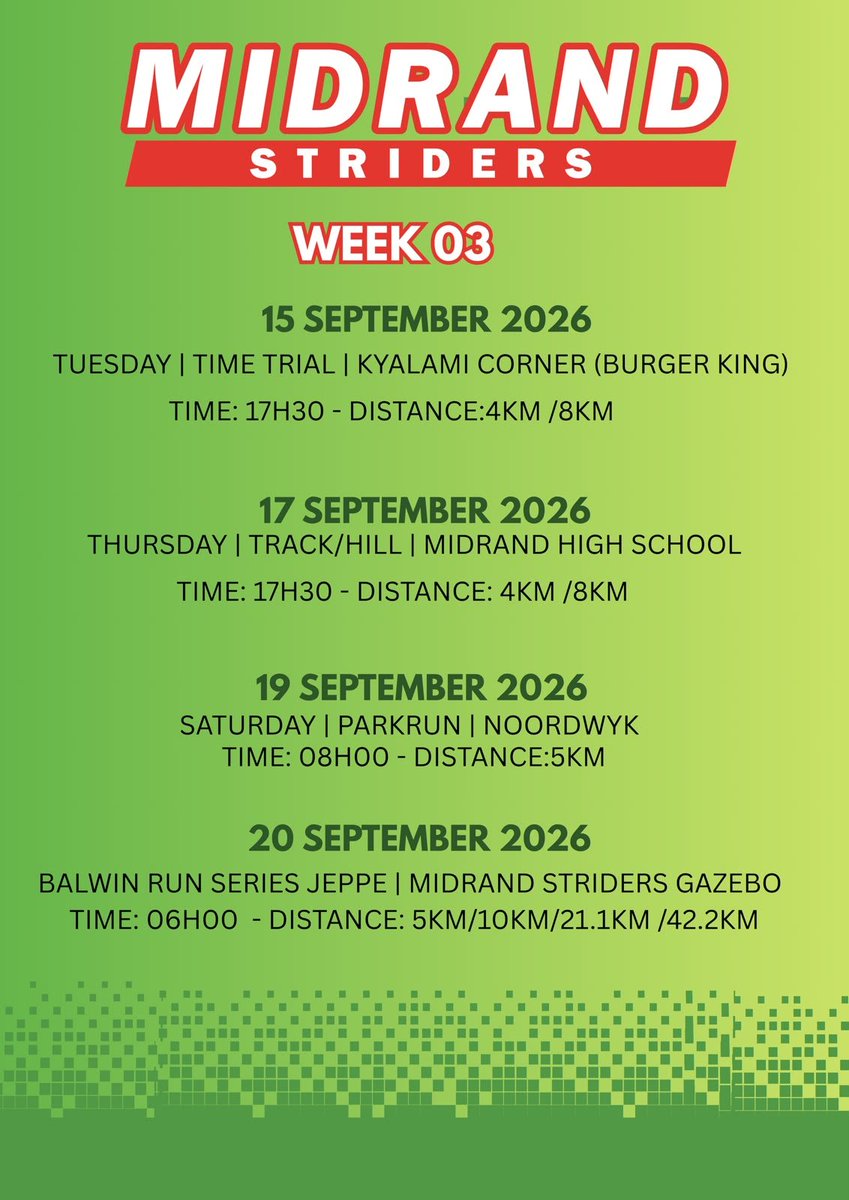 midrandstriders's tweet photo. Let's train🔥🔥🙏🏽 https://t.co/cnyQPxHjjI