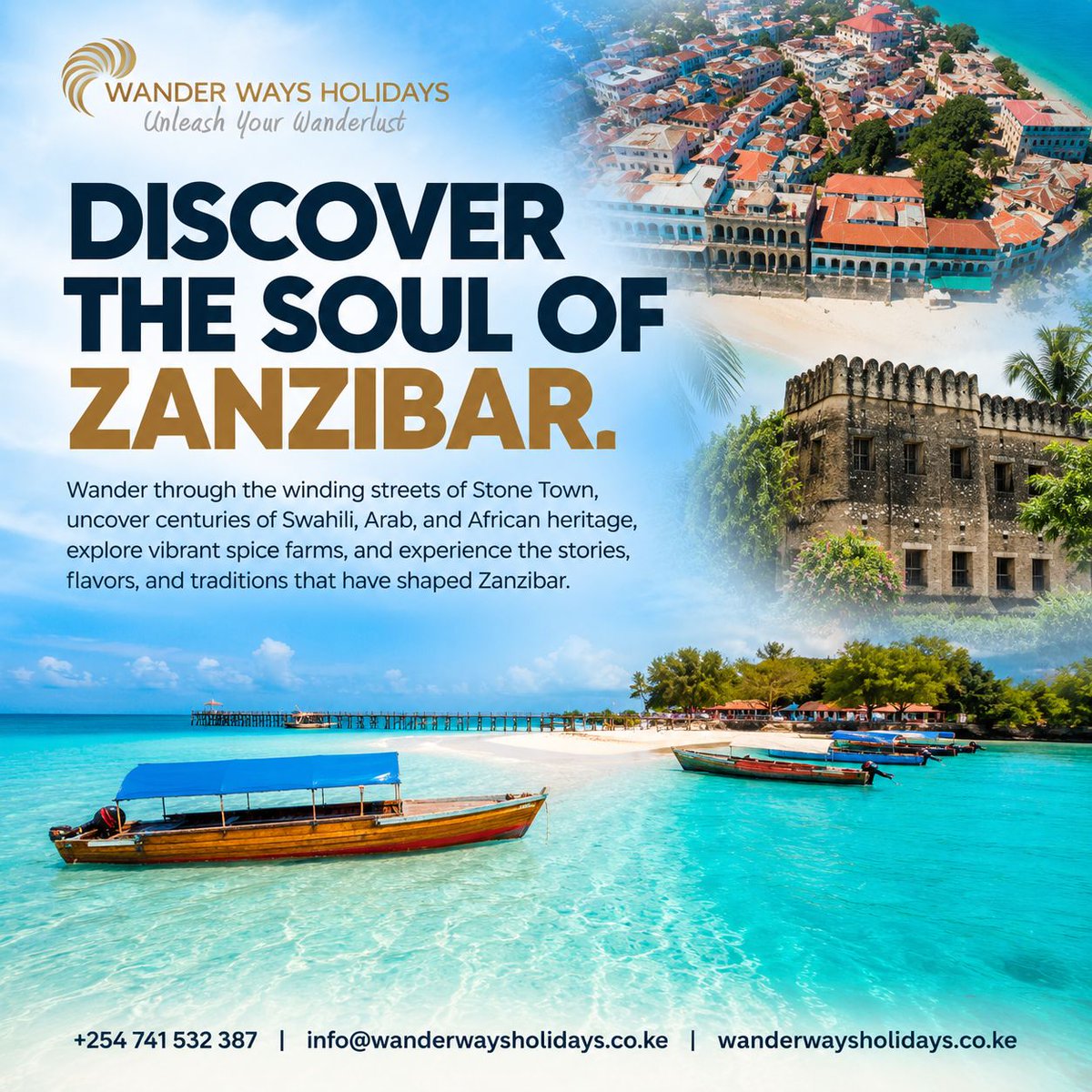 wanderwayshols's tweet photo. Discover the Soul of Zanzibar. Go beyond the beaches. Explore Stone Town, spice farms, historic landmarks, and the Swahili, Arab, and African heritage that shaped the island.

Plan your Zanzibar experience with Wander Ways Holidays.
+254 741 532 387

 #DiscoverZanzibar #StoneTown https://t.co/ZTC9bsVCKi