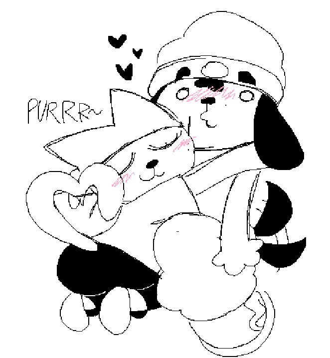 LyartKimoro's tweet photo. The rappers (Parappa x Captain Cat Kit) https://t.co/wa9rAop0JW