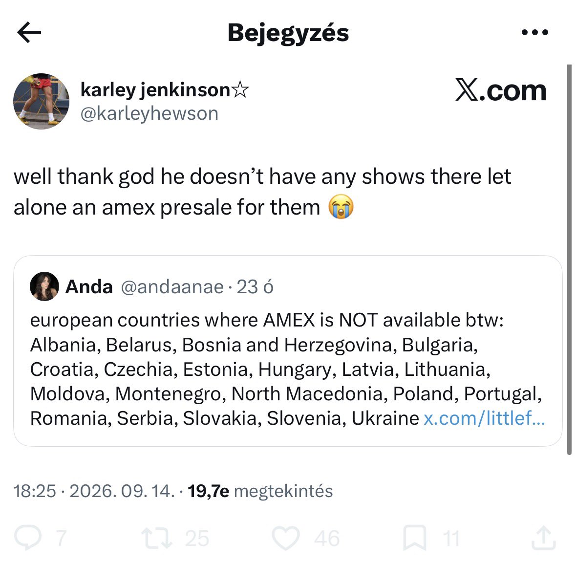 livscloud's tweet photo. can’t quote cause i’m blocked but what a weird xenophobic classist BITCH and i hate what this tour is bringing out of american and western european harries cause it’s really revealing your true selves x https://t.co/0h8rSFqmsM