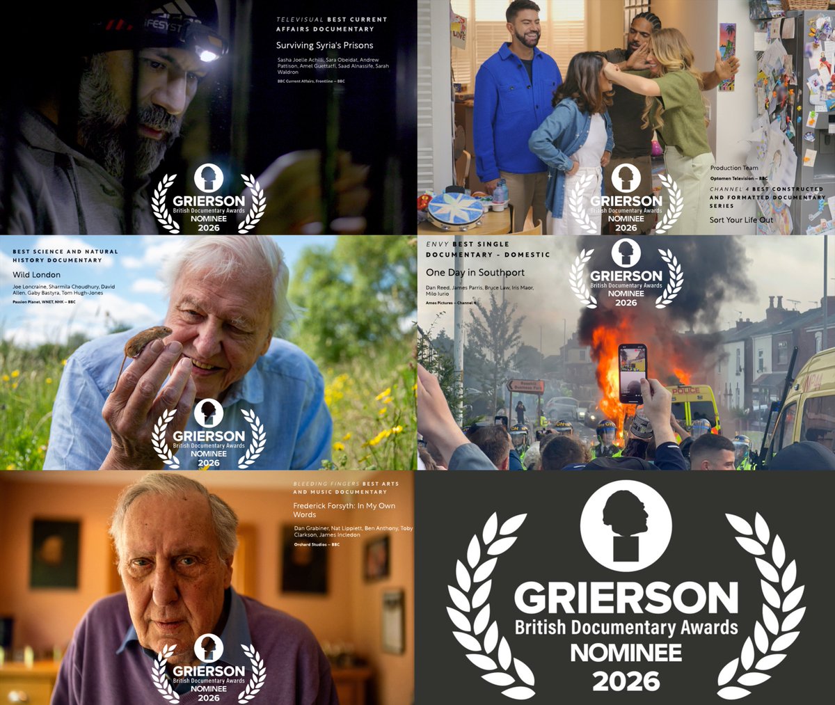 envypost's tweet photo. The Grierson Documentary Award nominations are in! We’re thrilled to see five shows we’ve worked on recognised across this year’s shortlist.
A huge congratulations to everyone involved we’re incredibly proud to have played a part in these brilliant productions. https://t.co/y0epqPmceR