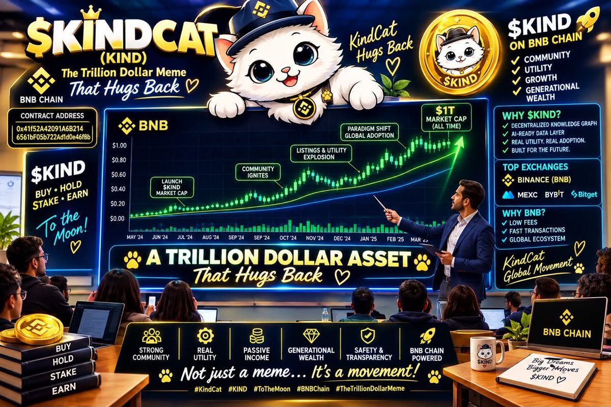 TRIPLESTAR90's tweet photo. Kindcat is building a community, not just a token.
Real growth comes from visibility, consistency, and people who understand what they are supporting. If you’re discovering $KIND, take a look, do your own research, and join the journey.

CA:
 0x41f52A42091A6B2146561bF05b722Ad1d0e46f8b

#Kindcat #KIND #Crypto #MemeCoin
@KindCatToken 
@Realcollinstalk 
@RealCollins4u