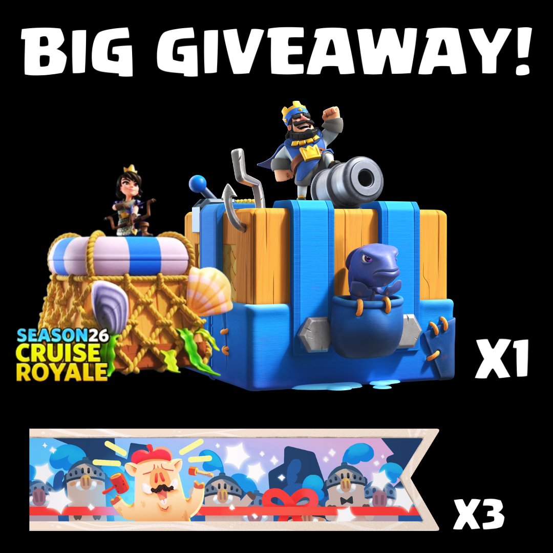 MysticWizardCR's tweet photo. 🎁 BIG GIVEAWAY! 🎁

Win an Exclusive Fisherman Tower Skin or Piggies Banners!

How to Enter:
🩷 Follow @MysticWizardCR
🔁 Like &amp; Retweet/Repost
💭 Follow steps from pinned comment of video
▶️ https://t.co/83dDRYp4In

⏳ Winners in 72 hours! 🍀

#ClashRoyale #GiftedBySupercell https://t.co/d2iOhXd5AO