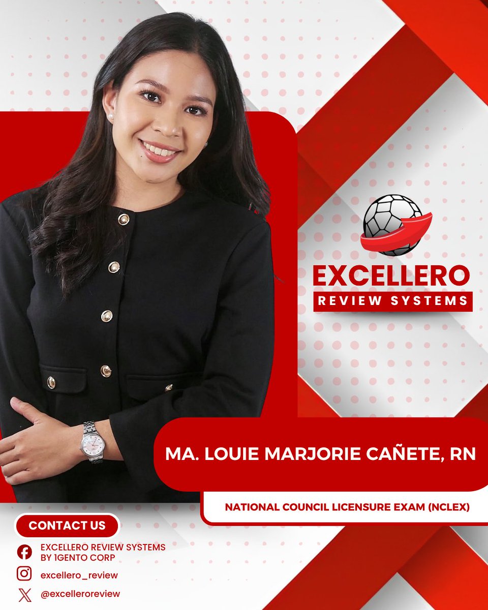 excelleroreview's tweet photo. Congratulations, Ma. Louie Marjorie Cañete, RN, on passing the National Council Licensure Examination (NCLEX-RN).

Thank you for entrusting part of your NCLEX preparation to Excellero. We are pleased to share in this well-earned success. https://t.co/Z2BAI18LrU