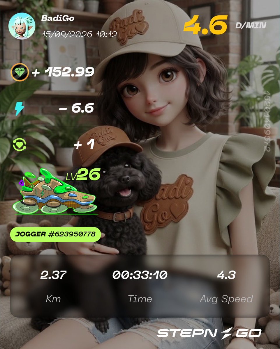 BadiChiang's tweet photo. #STEPNEMBER5

Week 3: Distance Challenge. 

Mid-Autumn Festival is almost here 🌝, the crisp autumn air is perfect for an outdoor run or workout...and then enjoy a delicious barbecue 🍖 feast.⚡️😽⚡️

#Stepn
#Stepngo https://t.co/MwJAsZzdcs