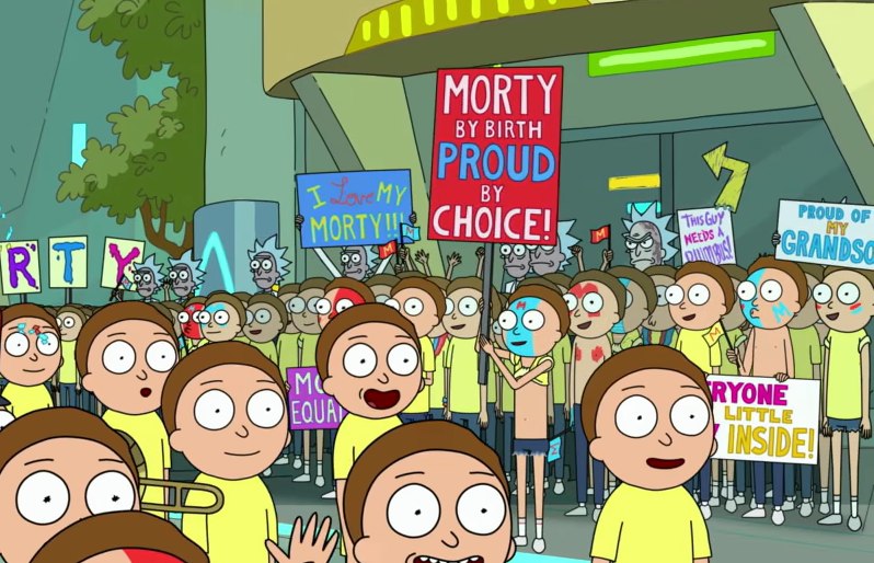 maniac___cj's tweet photo. Was rewatching citadel election episode and saw Ricks near Morty parade. "I love my Morty" &amp; "Proud of my grandson" 😢 https://t.co/RImKS5VrF9