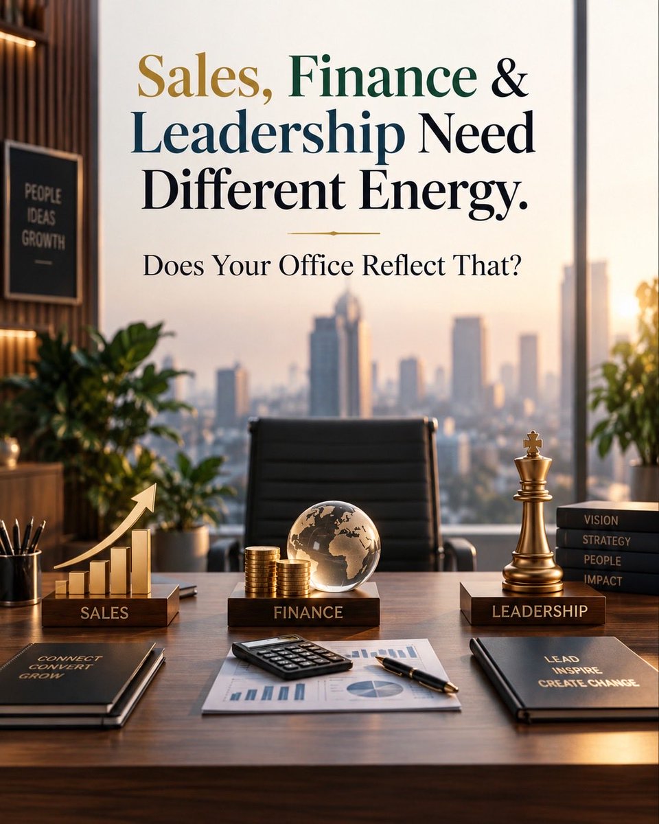 VastuWithDivvya's tweet photo. Sales needs movement. Finance needs focus. Leadership needs stability. So why plan every workspace the same way? From a Vastu perspective, each function can benefit from a space aligned with its role, responsibilities and way of working. Does yours?
#vastu #vastuenergy #sales https://t.co/EgWWFU9U63