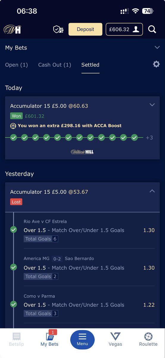 QuantumPunts's tweet photo. ✅✅✅✅✅✅✅✅✅✅✅✅✅✅✅

Over 1.5 goal acca hit.

7 attempts in Sept.

3 wins.

£50 staked

£1420 returned 

@GrBetting when collab? https://t.co/FW7ZC3VbqF