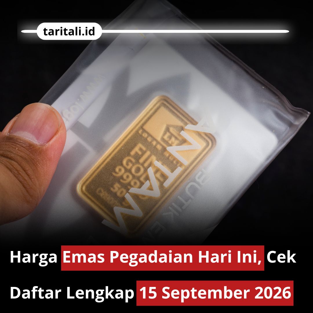 taritali_indo's tweet photo. ✅Harga emas #Pengadaian 15 September:
✅#Antam 1g Rp2.631.000 | #UBS 1g Rp2.566.000 | #Galeri24 1g Rp2.541.000
✅Tabungan Emas: Beli Rp24.700/0,01g | Jual Rp23.710/0,01g
#hargaemas #goldprice #goldrates https://t.co/H8oqqVoTmA