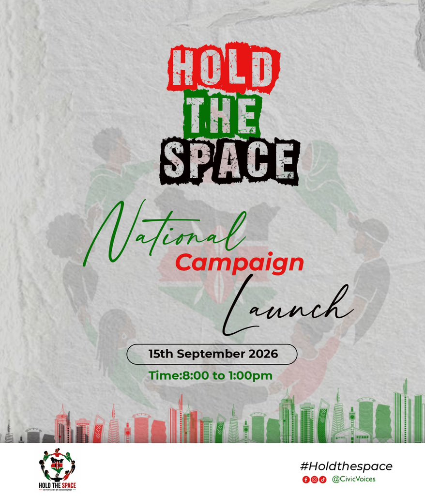 civic_voices's tweet photo. Today  Civic Voices is Launching a Campaign very close to  our hearts. "Hold The Space"............

Stay tuned to get to know more about this  campaign and how you can get involved and partner with us.
#HoldTheSpace #Democracy #CivicVoices https://t.co/ieU3it0Msk