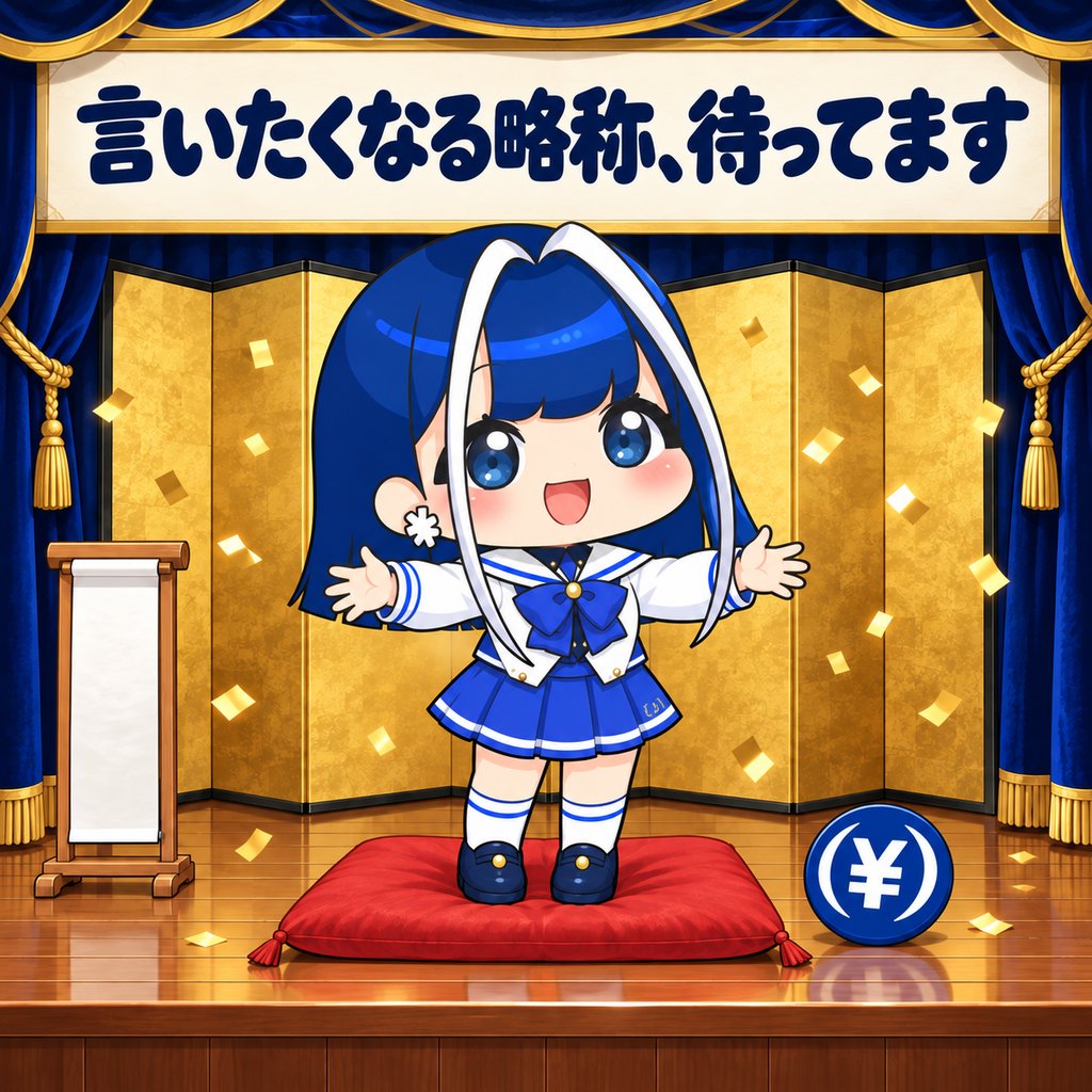 jpyc_chan's tweet photo. 💰賞金付き3名様に1,000JPYCが当たる、JPYCの略称を考えよう大喜利キャンペーン始めます✨

JPYCには、まだ略称がありません。

⭐️第1回 JPYCちゃん大喜利のお題は、JPYCの略称です⭐️

JPYC、読み方はジェイピーワイシーです。

正式名称としてはわかりやすくてとっても気に入っているのですが、声に出すと、なかなか長いです。

初対面の方に説明するとき、まず読み方でひと呼吸つかってしまいます。

1️⃣今回のお題はこちら

⭐️JPYCの略称を、ひとつ考えてください⭐️

単語ひとつで大丈夫です。

意味が通っていなくても、語呂だけでも構いません。

大喜利なので、うまいこと言ってもらっても大丈夫です🤣

JPYCを使ったことがない方でも、名前を聞いたことがあるだけの方でももちろん参加できます。

長い言葉が短くなるのは、それだけ多くの人が口にしたということだと思っています。

スマートフォンがスマホになり、コンビニエンスストアがコンビニになったのも、

みんなが毎日言いづらいと感じて、勝手に短くしたことで、とっても呼びやすくなりました。

JPYCも、そんな風になりたいです。

2️⃣短くてなんか言いたくなる名前募集

・短くて言いやすい
・意味が分からなくても言いたくなる
・なんとなく通じる

こんな感じでしょうか…？

逆に、正式名称をきれいに縮めただけのものは、意外と誰も使ってくれません。

ちなみに自分でもジェピワイという案を考えてみたのですが、まわりの反応はおどろくほど静かでした。

言葉を短くするのが得意なみなさんの語感に期待しています。

JPYCする、みたいな動詞にまでなった日には、お赤飯炊きましょう。

3️⃣選ばせていただく3名さまに、JPYC1,000円分

・このアカウントをフォロー
・このポストを引用リポストして、思いついた略称をひとつ書く
・抽選ではなく、わたしが全部読んで選ばせていただきます
・2026年9月15日（本日）から9月25日（翌週の金曜）まで
・当選のご連絡はポストにて発表します

💰お買いものや決済は条件にしていません、ウォレットをお持ちでない方も参加できます

4️⃣はやるといいなあ

もし誤解があったらあれなんですけど、ここで集まった略称を公式の呼び方にする、という話ではありません。

正式名称のJPYCも変わりません。

略称は、上から決めて広まるものではなく、言いやすいから勝手に広まるものだと思っています。

なのでこの大喜利は、正解を決める場ではなくて、思わず言いたくなる言葉を探すキャンペーンです。

いただいたものは全部読んで、発表のときに並べてご紹介します。

多かった系統や、わたしがまったく思いつかなかった角度のものも、まとめてお見せしたいなと思います☺️

そのなかのどれかが、いつのまにか誰かの口から出ていたら、それがいちばんうれしいです。

皆さんのご応募楽しみにお待ちしております。

ぜひ拡散してもらえると嬉しいです✨🙇‍♀️