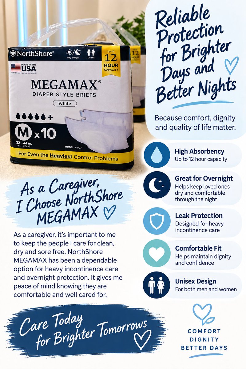 AllCareSupport's tweet photo. As a caregiver, comfort and dignity matter to me. I use @NorthShoreCare  adult diapers for the people I care for because reliable protection helps make each day a little easier. 💙

 #Caregiver #NorthShore #Caregiving https://t.co/Z5YX3YCPyo