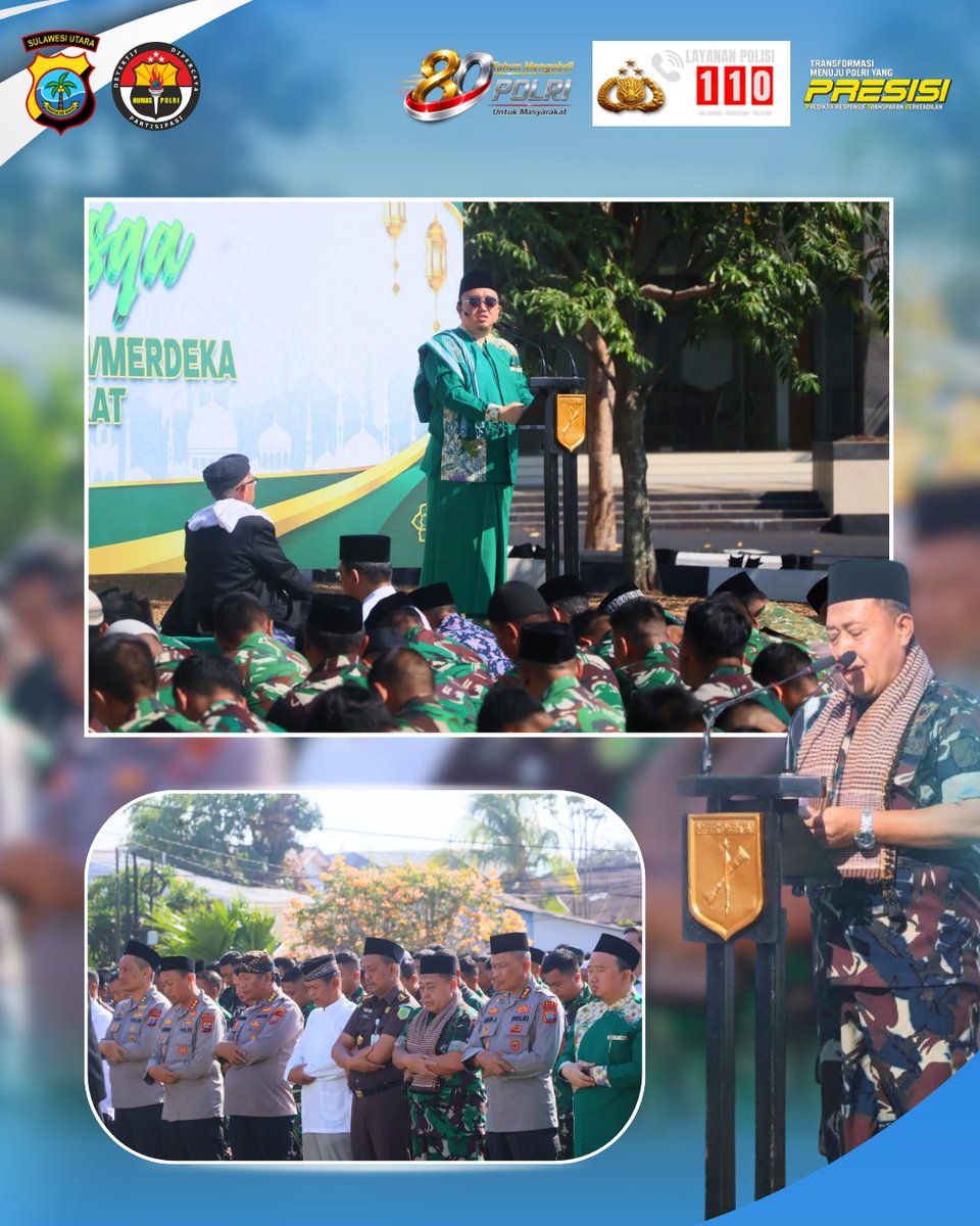 poldasulut_'s tweet photo. ๐คฒ TNI-Polri dan Masyarakat Gelar Sholat Istisqaโ di Makodam XIII/Merdeka
TNI-Polri bersama Forkopimda Sulawesi Utara dan masyarakat menggelar doa bersama dan Sholat Istisqaโ di halaman Makodam XIII/Merdeka, Manado, Selasa (15/9/2026).
#PoldaSulut #HumasPoldaSulut #TNI #Polri https://t.co/pc7AOTcANR