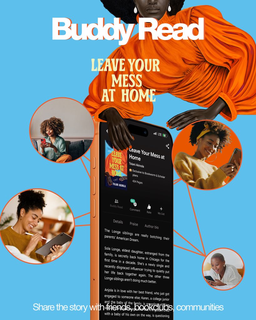 masobebooks's tweet photo. Hello buddies! how about a date on MasobeApp?
Letβs buddy read βLeave Your Mess At Homeβπ
With MasobeApp Buddy Read, you and your friends can pick a book, read, discuss, critique, dissect, review, the works - right inside the app!
#BuddyRead #MasobeApp #LetUsRead https://t.co/oIY5oN6MUJ