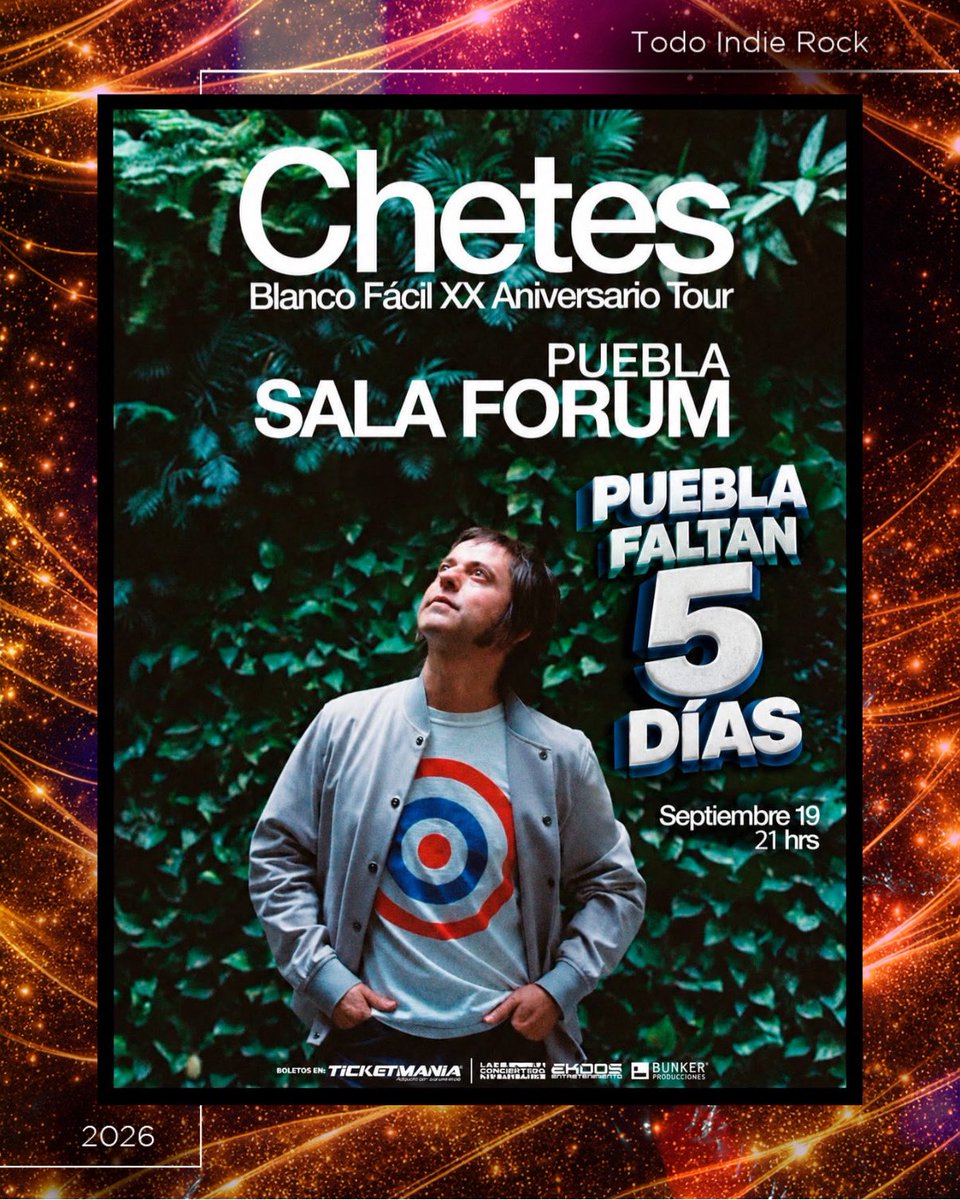 todoindierock's tweet photo. Solo faltan 05 días para que @chetesgarza se presenten en #Cholula, #Puebla

🎫 Boletos en @ticketmaniamx 
📲 https://t.co/8MkiI2bbcH
👉🏼 @la_conciertera | @ekoos_mx | @bunkerproducciones | @sala_forum | @marianaalcantars | @bachapromotora 

#CoberturaTIR https://t.co/14viXgDd99