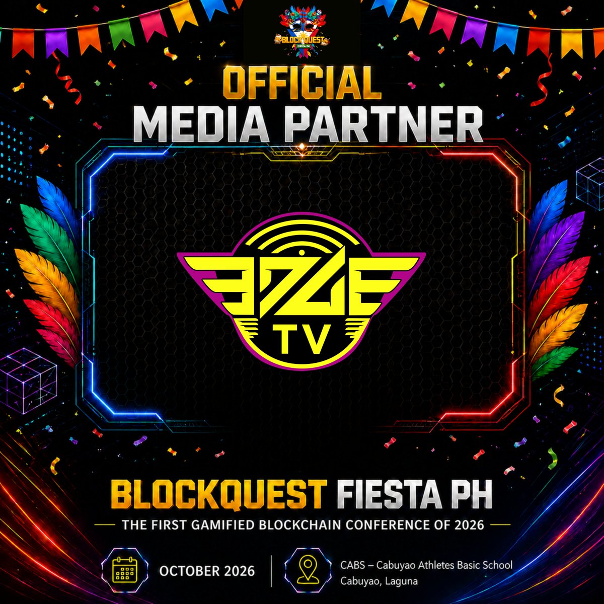 blockquestph's tweet photo. 📣 MEDIA PARTNERS

Our media network is growing! 📰 

Thank you to the platforms helping us share the stories, highlights, and moments of BlockQuest Fiesta PH 2026.

🇵🇭 📅 Oct 10, 2026 | Cabuyao, Laguna

#BlockQuestFiestaPH #BQFPH #BQF2026 https://t.co/4oITDRldt5