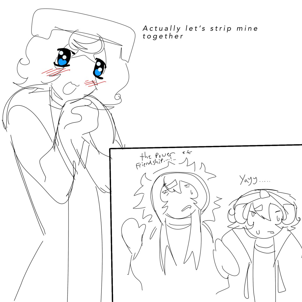 kasurai_'s tweet photo. Bro trying to ignore it #div_yfanart #simplyVRfanart #shuppetfanart #sobrfanart https://t.co/zlYMBmfNqw