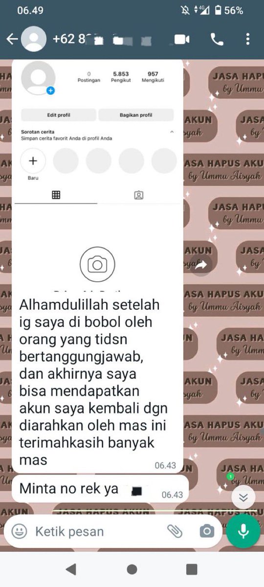 ApriliaStor's tweet photo. OPEN JASA ALL SOSMED

📩 JASA HAPUS AKUN 
📩 JASA PULIHKAN &amp; BALIKIN AKUN LUPA PASWORD/KE HACK
📩 JASA LACAK LOKASI
📩 JASA SADAP WA
📩 JASA HACK / PEMULIHAN AKUN (EMAIL,IG,WA,TWITER / X, FB,TIKTOK,LINE)

FAST PROSES &amp; FULL TESTIMONI
CEK WAWA DIBlO YA📍 https://t.co/siTklRGaVB