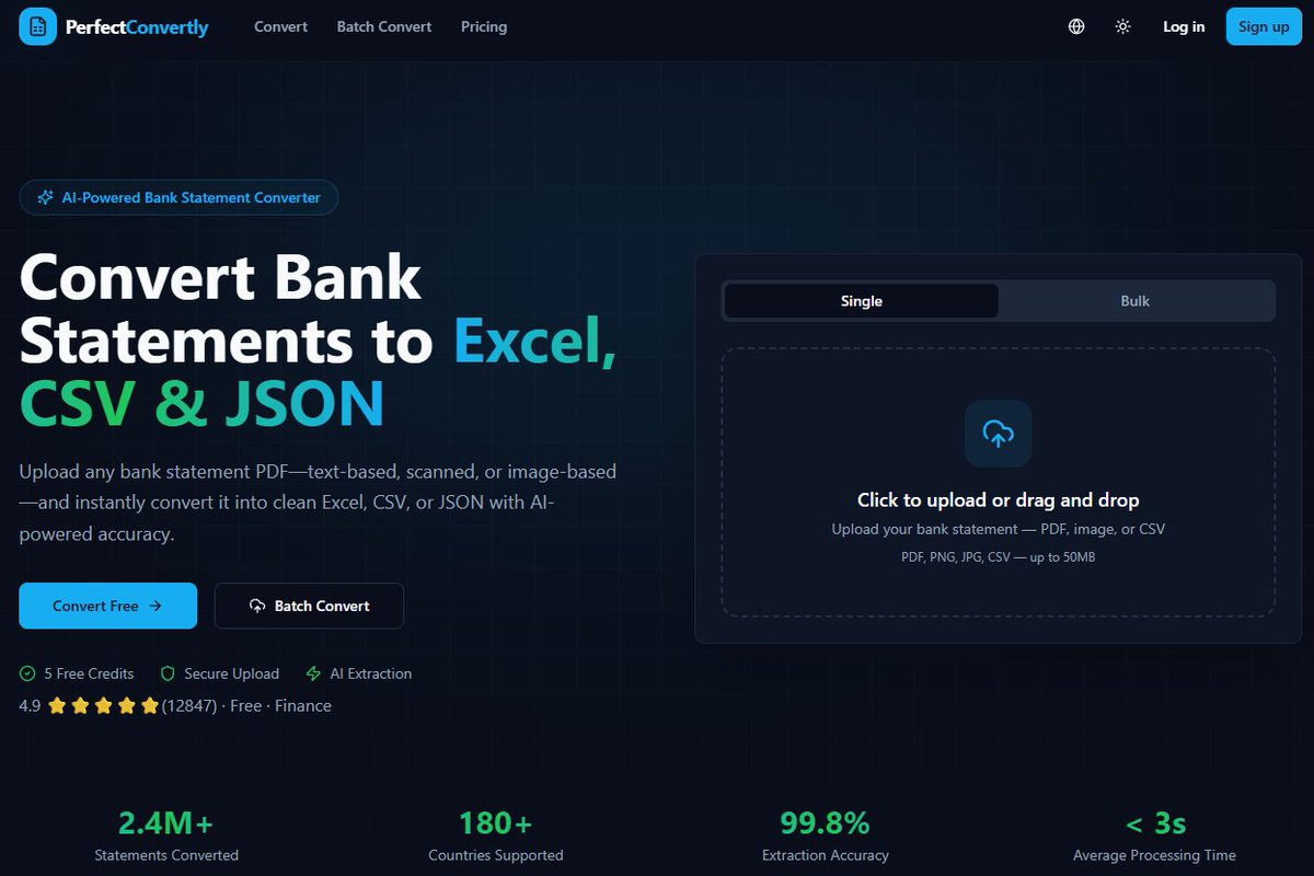 pdfConvertly's tweet photo. Still manually copying bank statement transactions into Excel? 😩
Try it free: https://t.co/Ca95MKDxXB

📄 PDF → Excel, CSV &amp; JSON
🔍 Scanned &amp; digital PDFs
⚡ Fast processing
🔒 Secure file handling

#Accounting #Bookkeeping #FinTech #Automation #BankStatement https://t.co/aiRXbskQLN