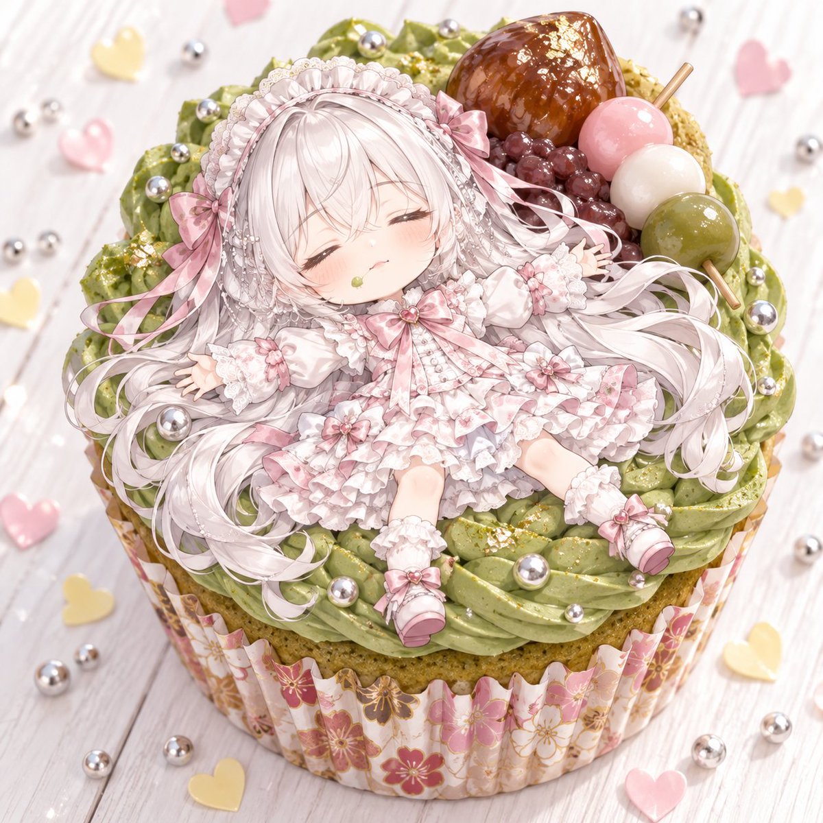 rigo_abc's tweet photo. 【プロンプト配布】カップケーキになっちゃった！
ミニキャラ×可愛いカップケーキを作れます、遊んでみてくださいね！

⚠二次配布・自作発言禁止
改変OK!
#プロンプト配布　#かにりんごプロンプト

https://t.co/8idfVoXr9h https://t.co/aPWpca5W0y
