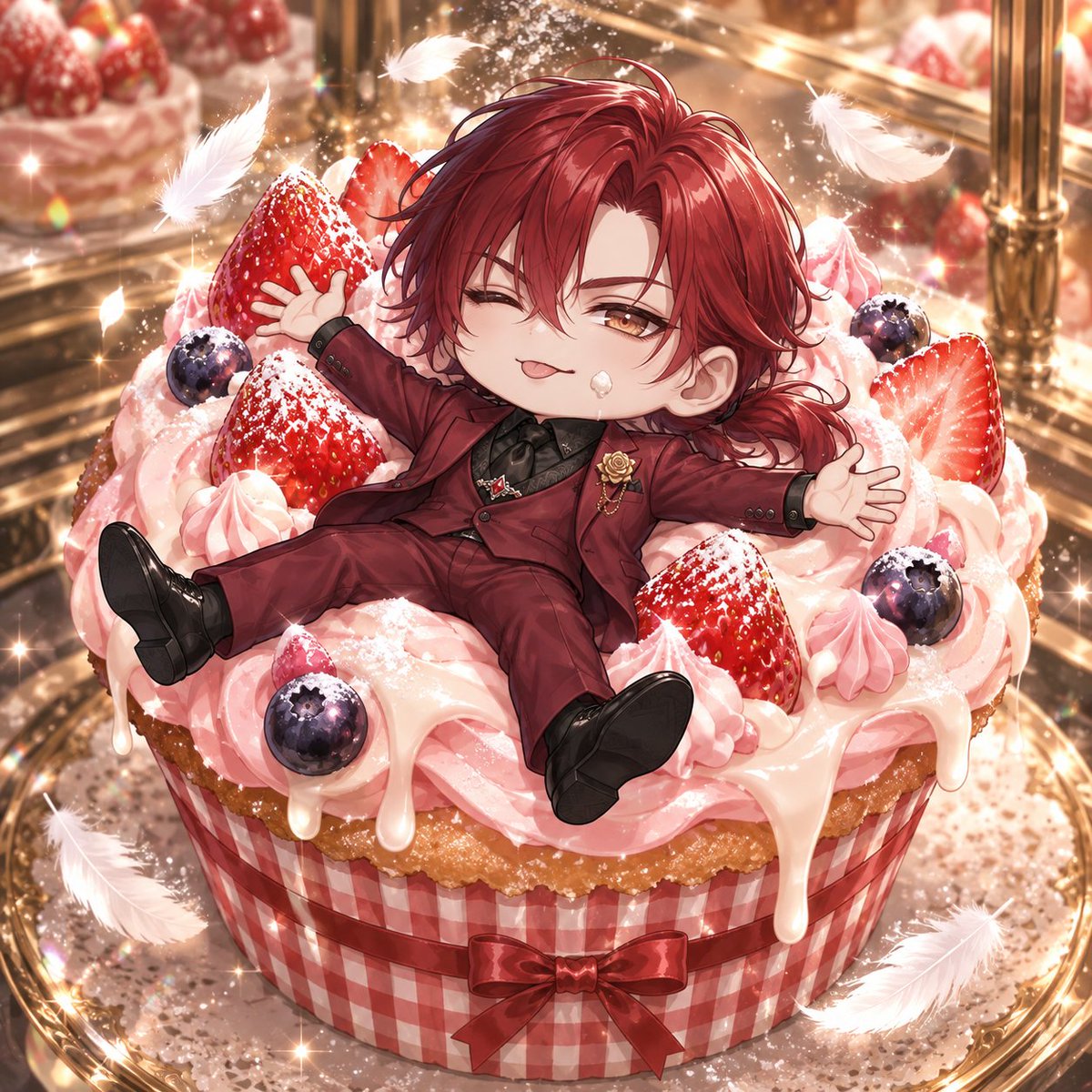 rigo_abc's tweet photo. 【プロンプト配布】カップケーキになっちゃった！
ミニキャラ×可愛いカップケーキを作れます、遊んでみてくださいね！

⚠二次配布・自作発言禁止
改変OK!
#プロンプト配布　#かにりんごプロンプト

https://t.co/8idfVoXr9h https://t.co/aPWpca5W0y