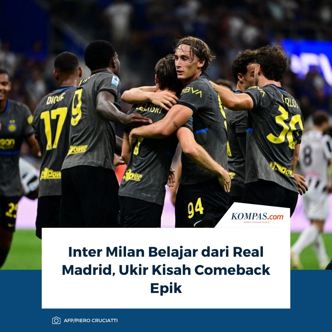kompascom's tweet photo. Baca di sini: https://t.co/ce1rYGCMH6

Gelandang Inter Milan, Nicolo Barella, mengungkap sisi positif yang didapat timnya setelah kalah dari Real Madrid pada matchday pertama Liga Champions.

~RZ #InterMilan #Madrid #2026091508565728 https://t.co/kQ5q7OznOm