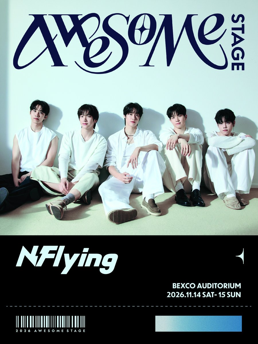 awesomestage's tweet photo. 𝗐𝗂𝗍𝗁 𝖭.𝖥𝗅𝗒𝗂𝗇𝗀 ( @NFlyingofficial )

흩날리는 계절의 순간을 지나 새로운 사랑을 건네는
엔플라잉의 무대가 어썸스테이지에서 펼쳐집니다!

✶ 일시: 11월 14일(토) 4PM & 11월 15일(일) 3PM
✶ 장소: 부산 벡스코 오디토리움
✶ 공식 예매처: 티켓링크

-

𝟤𝟢𝟤𝟨.𝟣𝟣.𝟣𝟦(𝗌𝖺𝗍)- 𝟣𝟣.𝟣𝟧(𝗌𝗎𝗇)
𝖠𝗐𝖾𝗌𝗈𝗆𝖾 𝖲𝗍𝖺𝗀𝖾 𝗂𝗇 𝖡𝗎𝗌𝖺𝗇
𝖡𝖾𝗑𝖼𝗈 𝖠𝗎𝖽𝗂𝗍𝗈𝗋𝗂𝗎𝗆

#AwesomeStage #어썸스테이지
#NFlying #엔플라잉