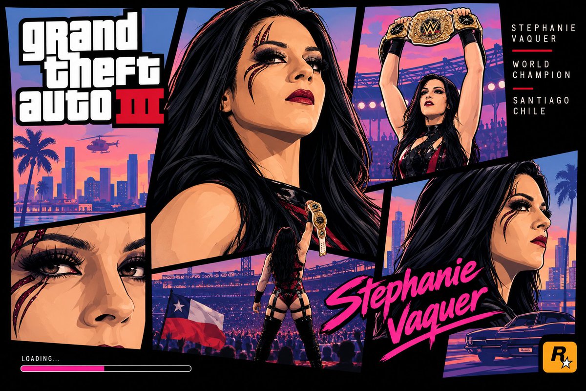 WrestleShots26's tweet photo. @Steph_Vaquer #WWERAW #GTAVl  ❤️🇨🇱🇲🇽🫶🏻🙌🏻 https://t.co/Dmd1mL6Fc4