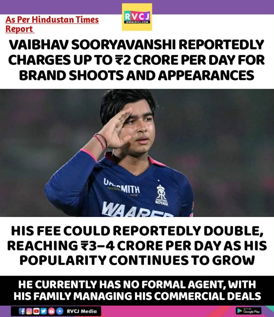 RVCJ_FB's tweet photo. Vaibhav Sooryavanshi!! https://t.co/qgUeIW2fas