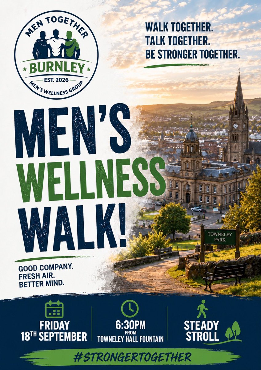 ry26986's tweet photo. This weeks #MenTogetherBurnley walk 👇👇

Head over to the @facebook page for more info or drop me a dm 📱 

#MenTogetherBurnley #TwitterClarets #StrongerTogether 

@BurnleyOfficial @BurnleyFCPolice @BurnleyExpress @lancstelegraph https://t.co/xs7SWNunfg