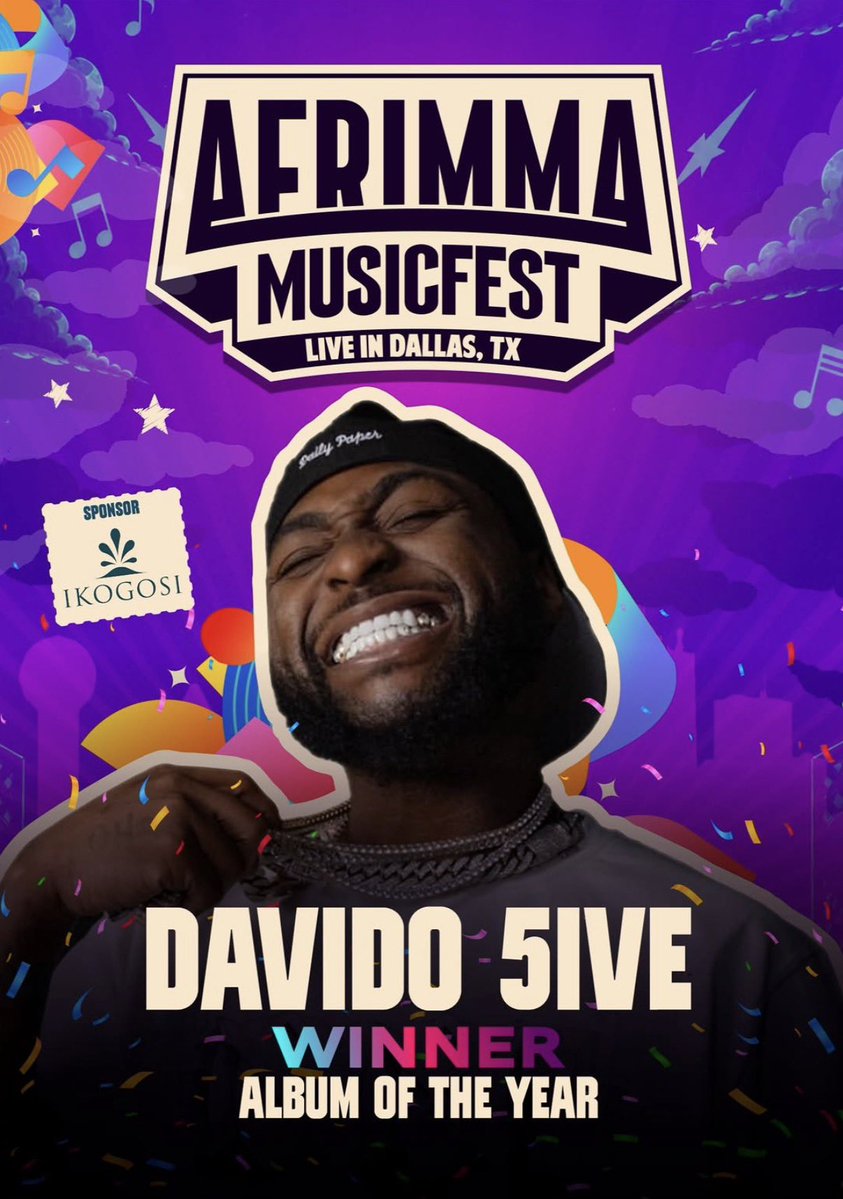 hypetribeng's tweet photo. 🚨DAVIDO’S ‘5IVE’ WINS ALBUM OF THE YEAR AT THE AFRIMMA 2026 🏆🔥 https://t.co/CoiKyXtmrK