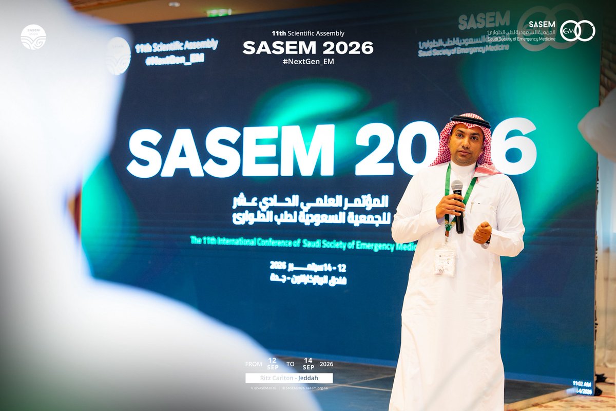 sasem2026's tweet photo. Track: Disaster Medicine 🚨

“Nuclear Exposure Care: Going Beyond Decontamination”

Dr. Asaad AlSufyani is presenting, exploring the critical aspects of nuclear exposure care and the challenges that go beyond decontamination☢️

#SASEM2026
#NextGen_EM https://t.co/d5Qor3JIVg