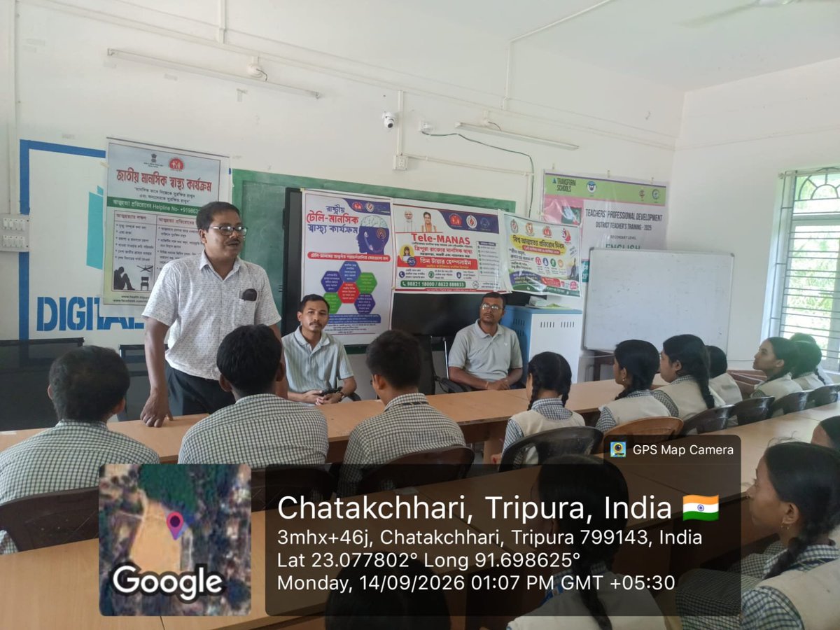 ManashC36115378's tweet photo. Organized World Suicide Prevention Day programme at PM Shri  Chatakchari English medium HS School today on 14.09.2026

A program on World Suicide Prevention Day was successfully organized today with the theme *"Changing the Narrative on Suicide - Start the Conversation."* https://t.co/NCYSFjAQTj