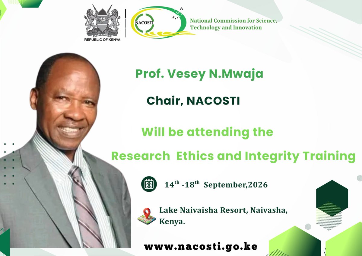 nacosti's tweet photo. We have kicked off Day 2 and we are excited that our New Board Chairperson is with us for the Official Opening Ceremony. Wishing our delegates a frutiful day of discussions and learning.
#ResearchEthicsTraining
#STICapacityStrengthening 
#REI 
#ScienceForProsperity 
#RSTI https://t.co/TFsBhYWFSU