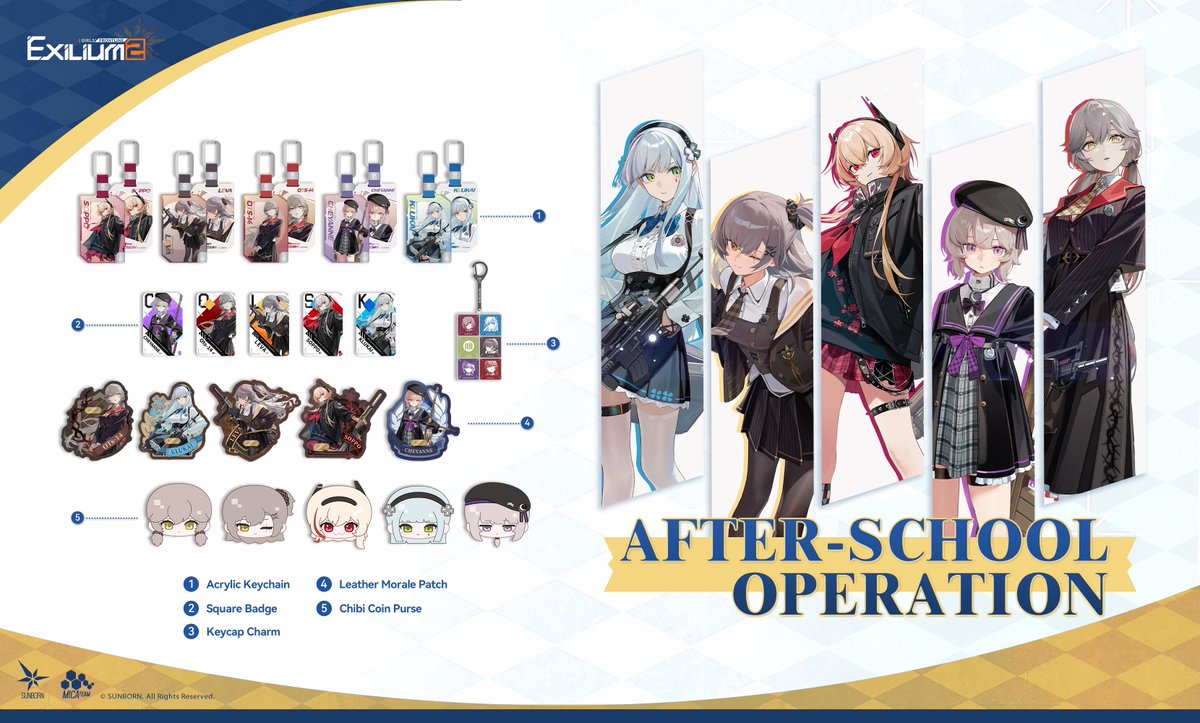 gfl_iop's tweet photo. 📦 NEW DROP & PRE-ORDER 📦
Commander, your supplies have been deployed.

Loadout Update:
・After-School Operation Series — Pre-Order Now Open
   😼Here comes the big one. What if the Dolls traded the battlefield for school life?
   Not Quite a Chase, Not Just a Crush.

・Soppo Collection
   Our little office troublemaker is here ✪ ω ✪ — along with a full Soppo lineup:
   Soppo Interactive Plush Toy · Soppo & Jr Plush Charms · Chibi Character Sticker · Metal Dog Tag · Metal Morale Patch · Doll Dossier Collection Set

・Voymastina & Alva - Plush Charm
   Two from DEFY. One mission: with you.

🛒Shop now → https://t.co/vLFKoE1ueV
—
From the frontline to your timeline — always by your side.❤️

#gfl2exilium #소녀전선 #gfl